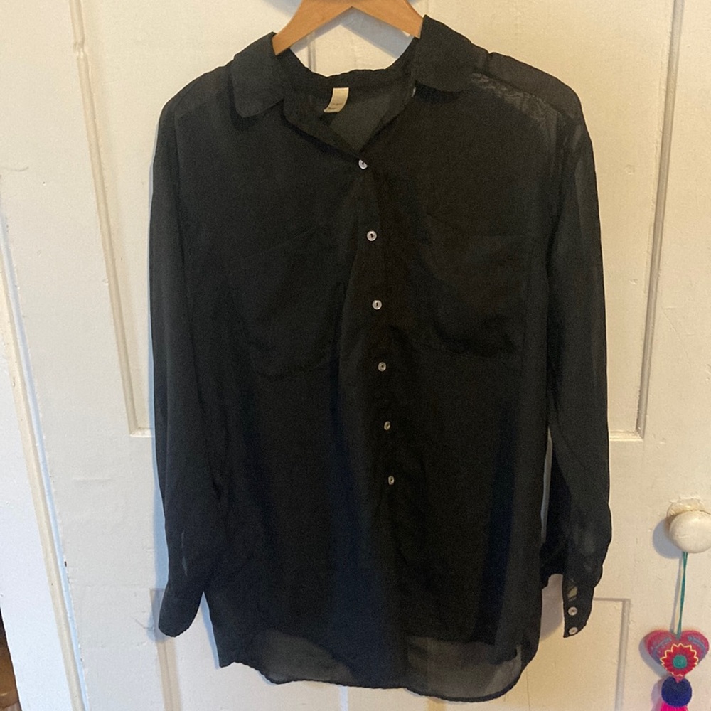 American Apparel chiffon shirt dress